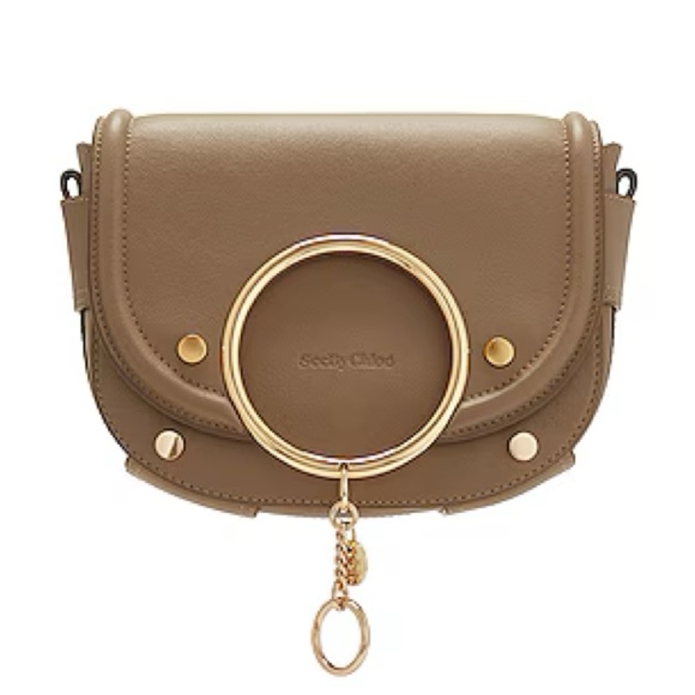 * NEW SEE BY CHLOE Mara Small Shoulder Bag in Motty Grey BT